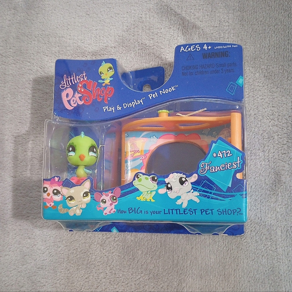 NIP 2007 Littlest Pet Shop Pet Nook Green Parakeet